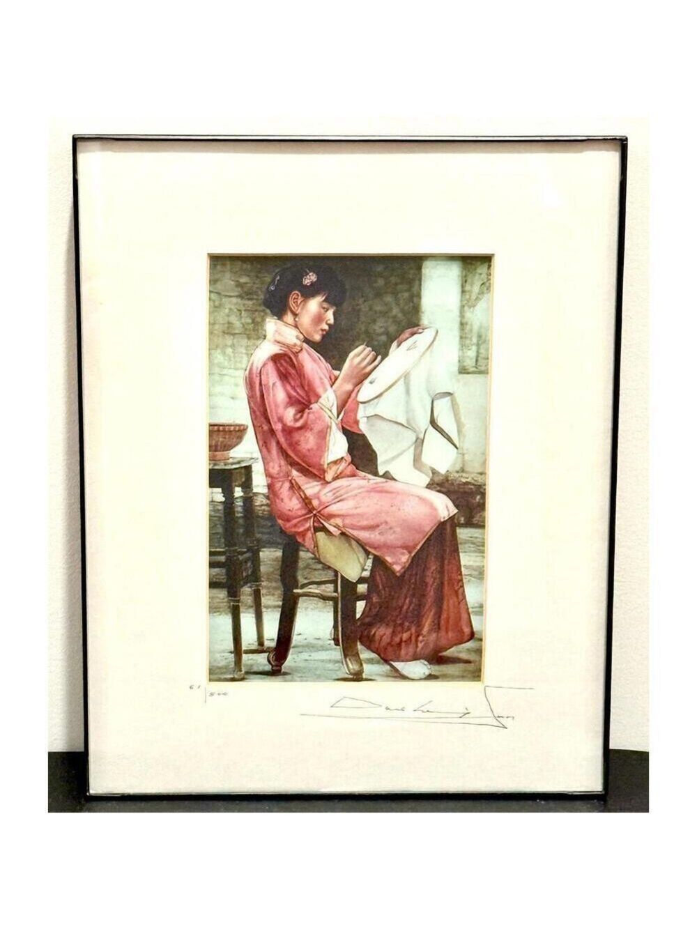 Dashuai Sun – Green Moonlight - Hand-Signed Limited Edition Lithograph– Framed